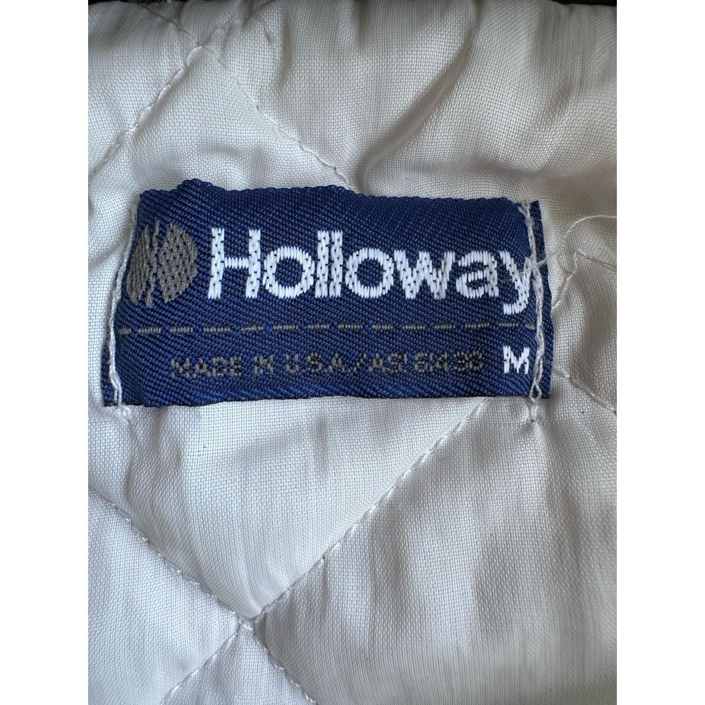 Vintage Holloway Jacket Mens M Black/Red Made in USA Bomber Fleetguard Safety - Picture 8 of 11